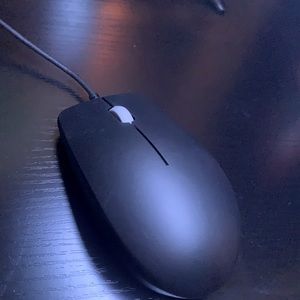 Wired computer mouse.